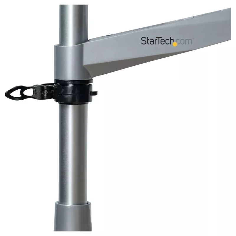 StarTech.com Braço de Monitor para Montagem em Secretária - Ecrã VESA ou Apple iMac/Thunderbolt ou Ultrawide até 14 kg - Montagem em Mastro de Secretária para Ecrã Único Articulada e Ajustável em Altura - Grampo/Passagem