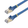 StarTech.com Cabo Ethernet CAT6a de 5 m – 10 Gigabit Blindado, RJ45 com Proteção de Patilha, Cabo Patch PoE 100 W – Cabo de Rede STP 10GbE com Alívio de Tensão – Azul, Testado Individualmente/Cablagem Certificada UL/TIA
