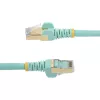 StarTech.com Cabo Ethernet CAT6a de 5m – 10 Gigabit Blindado RJ45 com Proteção de Patilha Cabo Patch PoE 100W – Cabo de Rede STP 10GbE com Alívio de Tensão – Aqua Testado Individualmente/Cablagem Certificada UL/TIA