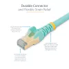 StarTech.com Cabo Ethernet CAT6a de 5m – 10 Gigabit Blindado RJ45 com Proteção de Patilha Cabo Patch PoE 100W – Cabo de Rede STP 10GbE com Alívio de Tensão – Aqua Testado Individualmente/Cablagem Certificada UL/TIA