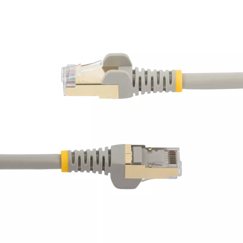 StarTech.com Cabo Ethernet CAT6a de 7m – 10 Gigabit Blindado Snagless RJ45 Cabo Patch PoE 100W – Cabo de Rede STP 10GbE com Alívio de Tensão – Cinzento, Testado Individualmente/Cablagem Certificada UL/TIA