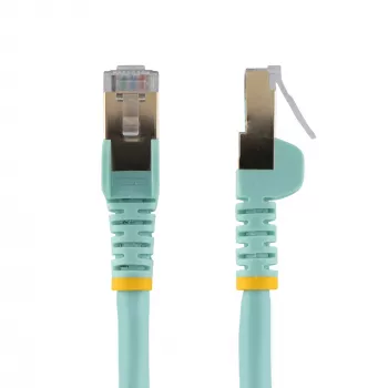 StarTech.com Cabo Ethernet CAT6a de 10m – 10 Gigabit Blindado Snagless RJ45 Cabo Patch PoE 100W – Cabo de Rede STP 10GbE com Alívio de Tensão – Aqua Testado Individualmente/Cablagem Certificada UL/TIA