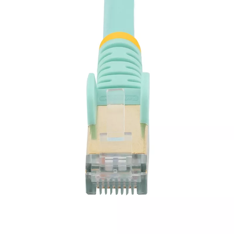 StarTech.com Cabo Ethernet CAT6a de 10m – 10 Gigabit Blindado Snagless RJ45 Cabo Patch PoE 100W – Cabo de Rede STP 10GbE com Alívio de Tensão – Aqua Testado Individualmente/Cablagem Certificada UL/TIA