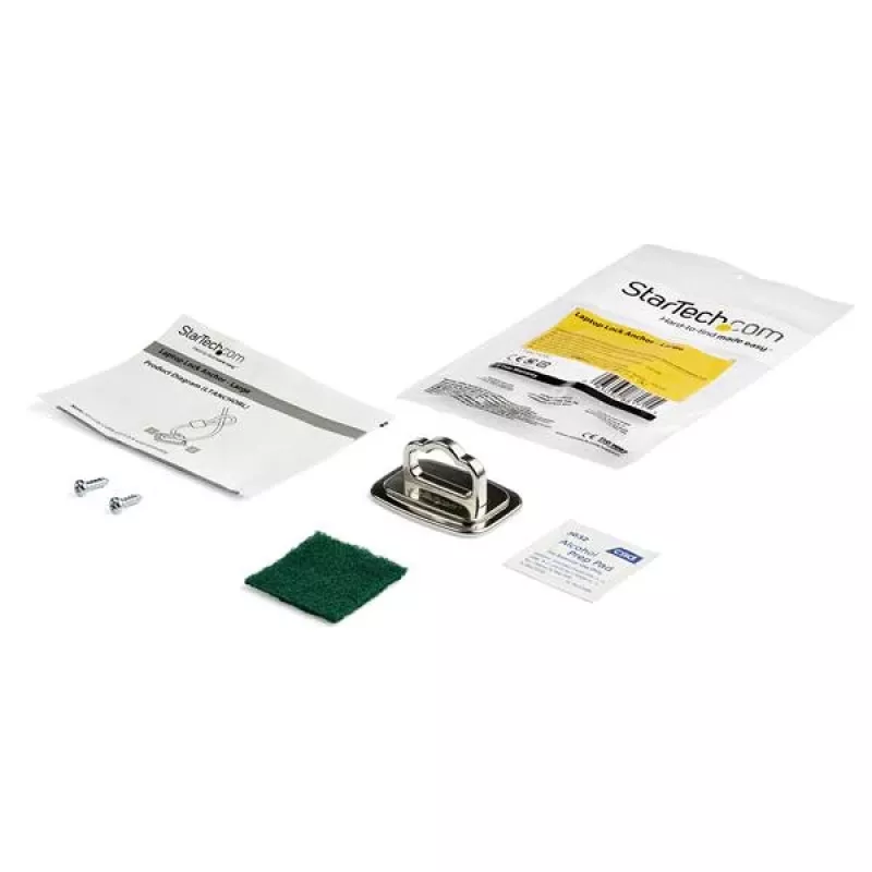 StarTech.com Âncora de Cabo de Segurança para Portátil – Grande, Aço, Prateado