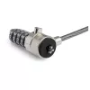 StarTech.com Cabo de segurança universal para portátil com laço de extensão – 15 cm (6 polegadas) proteção antifurto fechadura de combinação de 4 dígitos K-Slot – Cabo de segurança para computador para criar fechadura twin/multi-head para vários dispositivos