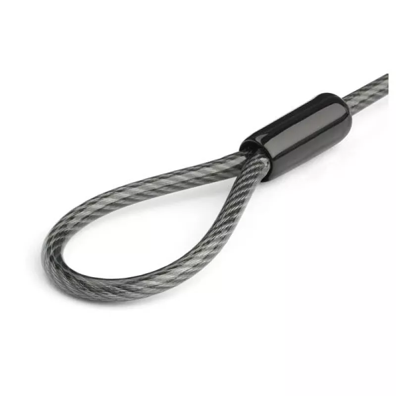 StarTech.com Cabo de segurança universal para portátil com laço de extensão – 15 cm (6 polegadas) proteção antifurto fechadura de combinação de 4 dígitos K-Slot – Cabo de segurança para computador para criar fechadura twin/multi-head para vários dispositivos