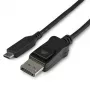 StarTech.com Cabo USB-C para DisplayPort 1.4 de 3,3 pés / 1 m – Conversor adaptador de vídeo USB Type-C para DP 1.4 Alt Mode 8K/5K/4K – HBR3/HDR/DSC – Cabo para monitor DP 8K 60 Hz – USB-C/Thunderbolt 3