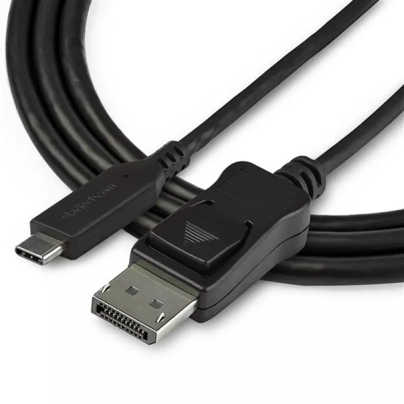 StarTech.com Cabo USB-C para DisplayPort 1.4 de 3,3 pés / 1 m – Conversor adaptador de vídeo USB Type-C para DP 1.4 Alt Mode 8K/5K/4K – HBR3/HDR/DSC – Cabo para monitor DP 8K 60 Hz – USB-C/Thunderbolt 3