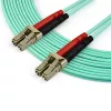 StarTech.com Cabo de fibra ótica multimodo LC/UPC para LC/UPC OM3 de 7 m (22 pés), cabo de fibra zipcord full duplex 50/125 µm, 100G, baixa atenuação de inserção, cabo jumper de fibra ótica LSZH