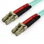 StarTech.com Cabo de fibra ótica multimodo LC/UPC para LC/UPC OM3 de 15 m (50 pés), full duplex, cabo de fibra zipcord 50/125 µm, 100G, baixa atenuação de inserção, cabo jumper de fibra LSZH
