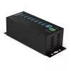 StarTech.com Hub USB 3.0 de 7 portas com fonte de alimentação – Hub USB-A industrial em metal com proteção ESD e sobretensão de 350 W – Montagem DIN/parede/mesa – Hub USB 3.2 Gen 1 de alta velocidade (5 Gbit/s) – TAA