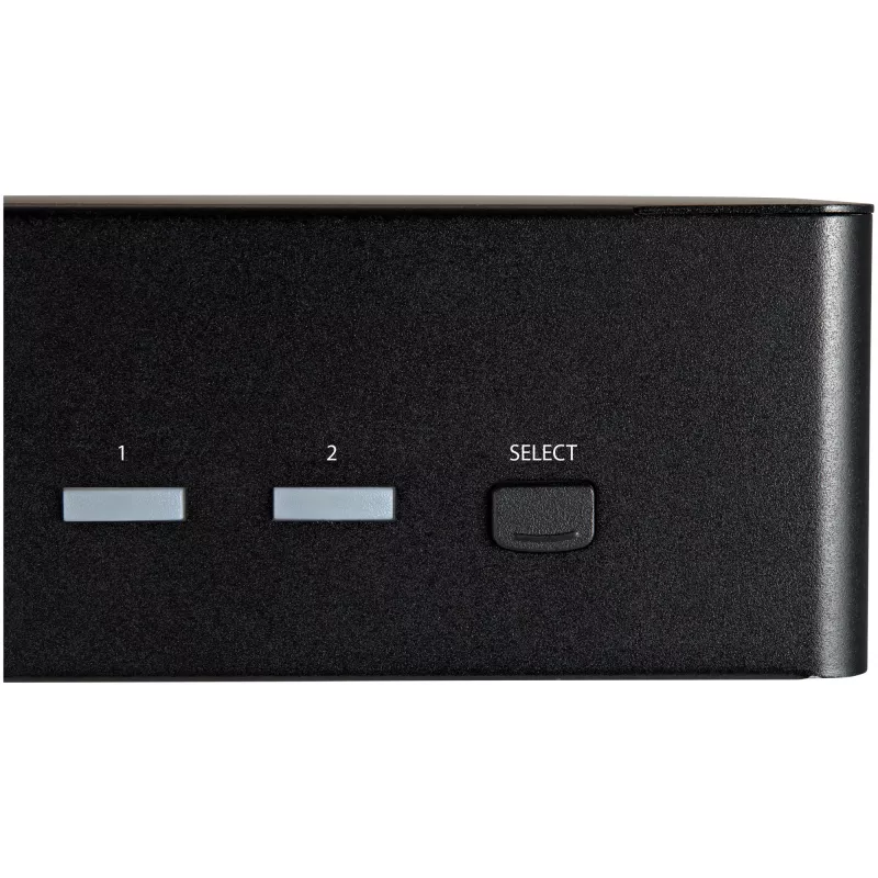 StarTech.com Comutador KVM HDMI de 2 portas para monitor duplo – 4K 60 Hz Ultra HD HDR – Comutador KVM HDMI 2.0 4K de secretária com hub USB 3.0 de 2 portas (5 Gbit/s) e 4x USB 2.0 HID, áudio – Comutação por tecla de atalho – TAA