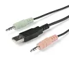 StarTech.com Comutador KVM HDMI de 2 portas - 4K 60Hz - Comutador KVM USB de secretária compacto de duas portas UHD/Ultra HD com cabos integrados de 1,2 m e áudio - Alimentado por bus e comutação remota - MacBook ThinkPad