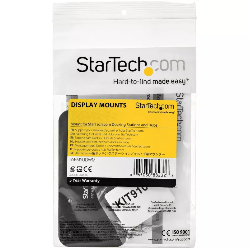 StarTech.com Suporte para docking station – Aço, aço, preto