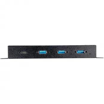 StarTech.com Hub USB C de 4 portas 10Gbps – Hub USB Type-C industrial em metal com 3x USB-A e 1x USB-C – Proteção ESD e sobretensão – Host USB-C ou USB-A – Hub USB 3.2/3.1 Gen 2 autoalimentado e montável