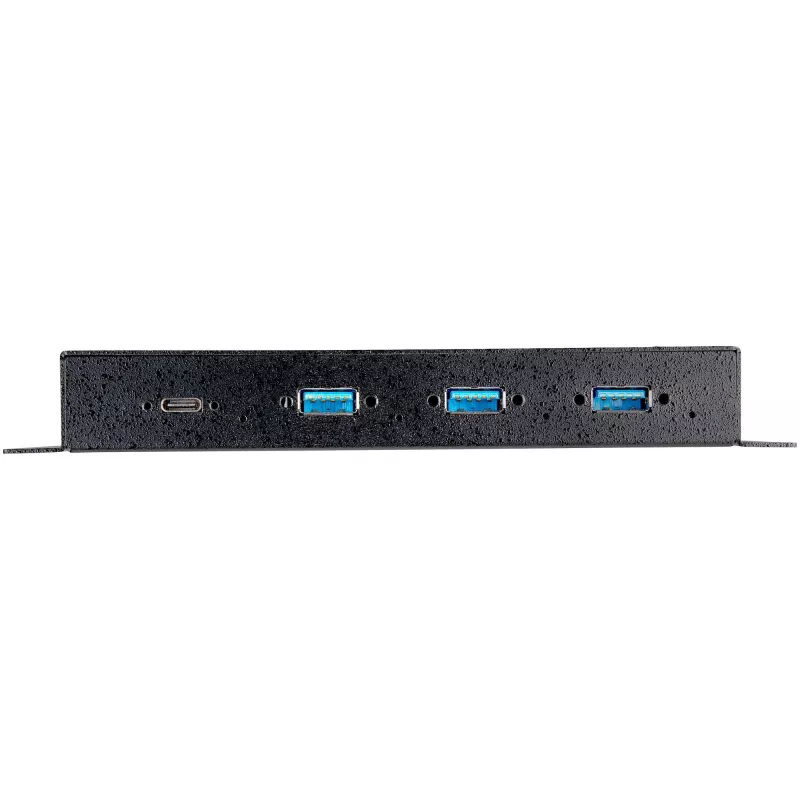StarTech.com Hub USB C de 4 portas 10Gbps – Hub USB Type-C industrial em metal com 3x USB-A e 1x USB-C – Proteção ESD e sobretensão – Host USB-C ou USB-A – Hub USB 3.2/3.1 Gen 2 autoalimentado e montável