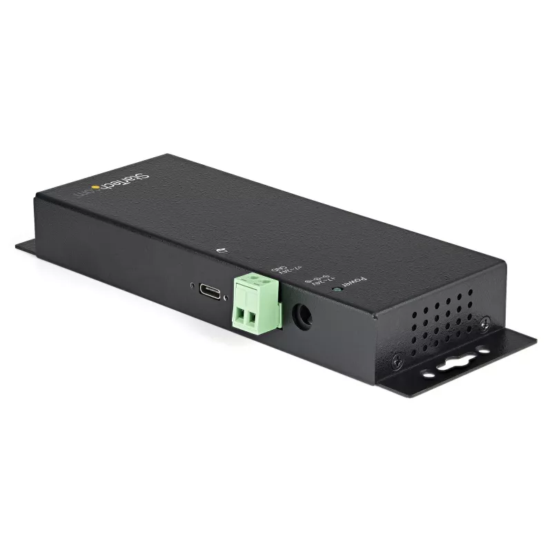 StarTech.com Hub USB C de 4 portas 10Gbps – Hub USB Type-C industrial em metal com 3x USB-A e 1x USB-C – Proteção ESD e sobretensão – Host USB-C ou USB-A – Hub USB 3.2/3.1 Gen 2 autoalimentado e montável