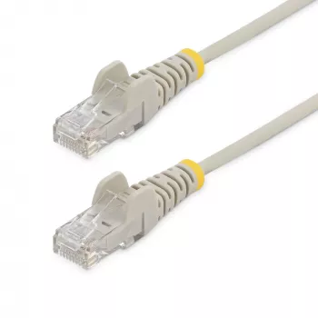 StarTech.com Cabo CAT6 de 1 m – Fino – Fichas RJ45 sem patilha – Cinzento