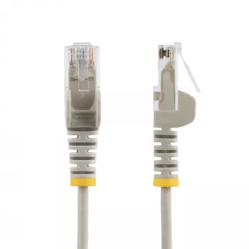 StarTech.com Cabo CAT6 de 1 m – Fino – Fichas RJ45 sem patilha – Cinzento