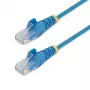 StarTech.com Cabo CAT6 de 2 m – Fino – Fichas RJ45 com proteção de patilha – Azul