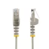 StarTech.com Cabo CAT6 de 2,5 m – Fino – Fichas RJ45 sem patilha – Cinzento
