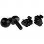 StarTech.com Pack de 50 porcas de gaiola e parafusos com anilhas para rack de servidor 10-32 – Kit de hardware de montagem em rack – Porcas de gaiola/clip e parafusos para furos quadrados – Preto – TAA