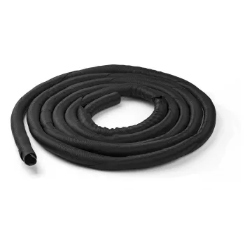 StarTech.com Organizador de cabos de 4,6 m - Espiral flexível para cabos - Diâmetro expansível de 1,0-1,5 polegadas - Gestor/protetor/ocultador de cabos em poliéster - Organizador de cabos preto cortável