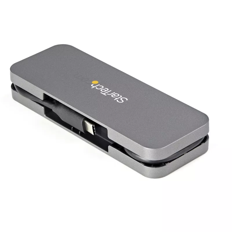StarTech.com Hub USB C de 4 portas - 4x USB-A - Hub USB 3.0 Type-C - USB 3.2 Gen 1 (5Gbps) - Hub portátil USB-C para USB-A alimentado por bus para portátil - Cabo de 11,2 polegadas (28,5cm) com gestão de cabos