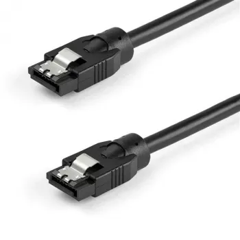 StarTech.com Cabo SATA redondo de 0,6 m, 0,6 m, SATA III, SATA 7 pinos, SATA 7 pinos, macho/macho, preto