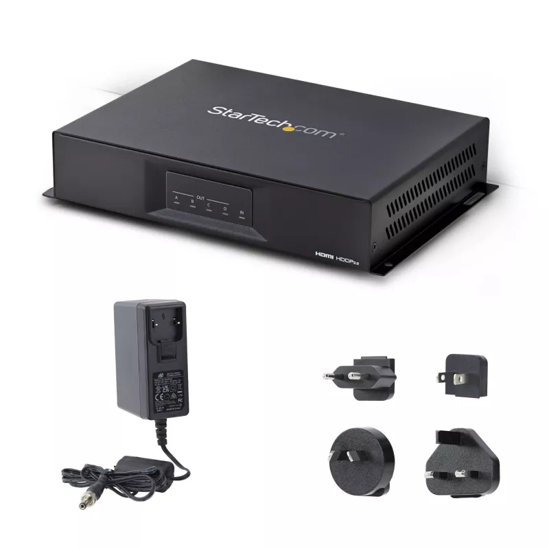 StarTech.com Controlador de parede de vídeo HDMI 2x2 – Entrada de vídeo HDMI 2.0 4K 60Hz para 4x saída 1080p – Processador de parede de vídeo para multi-ecrã – Splitter de parede de vídeo – Controlo RS232/Ethernet