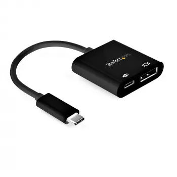 StarTech.com Adaptador USB-C para DisplayPort com Power Delivery – Conversor de vídeo USB Type-C para DP 1.4 8K 60 Hz / 4K 120 Hz com carregamento pass-through PD de 60 W – HBR3 – Compatível com Thunderbolt 3