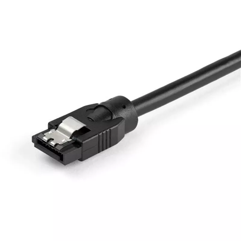 StarTech.com Cabo SATA redondo de 0,3 m, 0,3 m, SATA III, SATA 7 pinos, SATA 7 pinos, macho/macho, preto