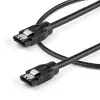 StarTech.com Cabo SATA redondo de 0,3 m, 0,3 m, SATA III, SATA 7 pinos, SATA 7 pinos, macho/macho, preto