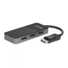 StarTech.com Adaptador multi-monitor de 3 portas – Splitter de vídeo DisplayPort 1.4 para 3x DisplayPort 4K – Duplo ou triplo 4K – Hub MST DisplayPort para portátil/desktop para vários monitores – Apenas para PCs Windows
