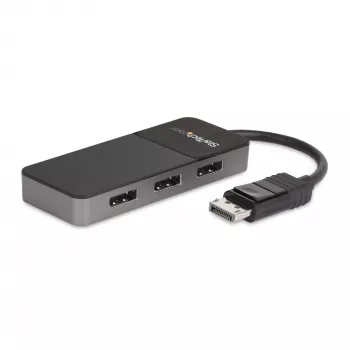 StarTech.com Adaptador multi-monitor de 3 portas – Splitter de vídeo DisplayPort 1.4 para 3x DisplayPort 4K – Duplo ou triplo 4K – Hub MST DisplayPort para portátil/desktop para vários monitores – Apenas para PCs Windows