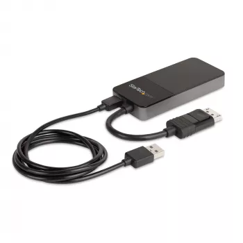 StarTech.com Adaptador multi-monitor de 3 portas – Splitter de vídeo DisplayPort 1.4 para 3x DisplayPort 4K – Duplo ou triplo 4K – Hub MST DisplayPort para portátil/desktop para vários monitores – Apenas para PCs Windows