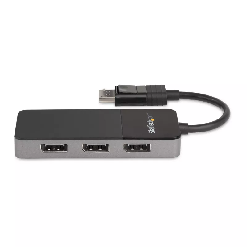 StarTech.com Adaptador multi-monitor de 3 portas – Splitter de vídeo DisplayPort 1.4 para 3x DisplayPort 4K – Duplo ou triplo 4K – Hub MST DisplayPort para portátil/desktop para vários monitores – Apenas para PCs Windows