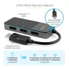 StarTech.com Adaptador multi-monitor de 3 portas – Splitter de vídeo DisplayPort 1.4 para 3x DisplayPort 4K – Duplo ou triplo 4K – Hub MST DisplayPort para portátil/desktop para vários monitores – Apenas para PCs Windows