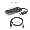 StarTech.com Adaptador multi-monitor de 3 portas – Splitter de vídeo DisplayPort 1.4 para 3x DisplayPort 4K – Duplo ou triplo 4K – Hub MST DisplayPort para portátil/desktop para vários monitores – Apenas para PCs Windows