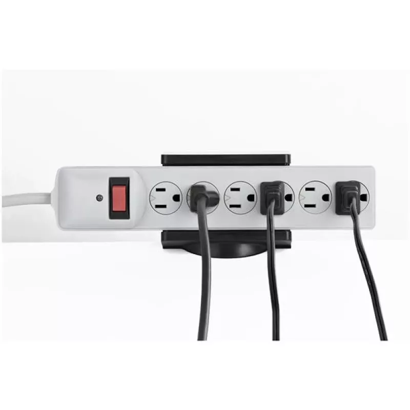 StarTech.com Suporte de secretária universal para régua de tomadas - Ajustável - Suporte com grampo de mesa para régua de tomadas
