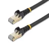 Cabo Ethernet CAT6a StarTech.com de 1,5 m – 10 Gigabit blindado Snagless RJ45 100W PoE cabo patch – cabo de rede 10GbE STP com alívio de tensão – Preto testado individualmente/cablagem certificada UL/TIA