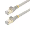 Cabo Ethernet CAT6a StarTech.com de 1,5 m – 10 Gigabit blindado sem encaixe RJ45 100W PoE cabo patch – cabo de rede 10GbE STP com alívio de tensão – Cinzento, testado individualmente/cablagem certificada UL/TIA