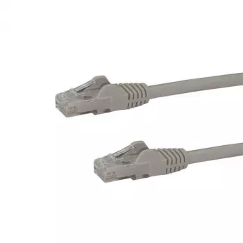 StarTech.com Cabo Ethernet CAT6 de 7,5 m – Cinzento, cabo Ethernet Gigabit CAT 6 – 250 MHz 100 W PoE RJ45 UTP cabo de rede/patch sem patilhas com alívio de tensão, testado individualmente