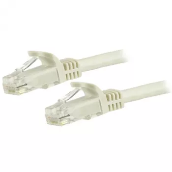 StarTech.com Cabo Ethernet CAT6 de 1,5 m – Branco, cabo Ethernet Gigabit CAT 6 – 250 MHz 100 W PoE RJ45 UTP cabo de rede/patch sem patilhas com alívio de tensão, testado individualmente