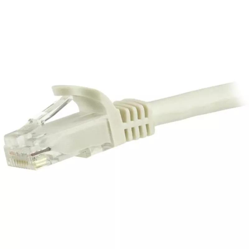 StarTech.com Cabo Ethernet CAT6 de 1,5 m – Branco, cabo Ethernet Gigabit CAT 6 – 250 MHz 100 W PoE RJ45 UTP cabo de rede/patch sem patilhas com alívio de tensão, testado individualmente