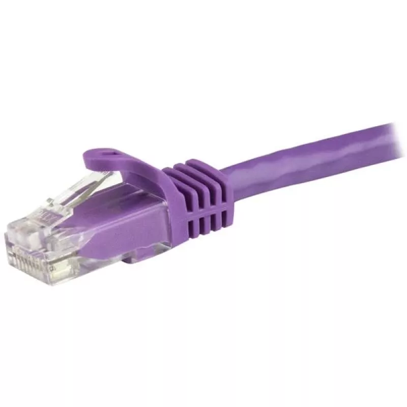 StarTech.com Cabo Ethernet CAT6 de 1,5 m – Roxo, cabo Ethernet Gigabit CAT 6 – 250 MHz, 100 W PoE, RJ45 UTP, cabo de rede/patch, snagless com alívio de tensão, testado individualmente