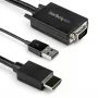 StarTech.com Cabo conversor VGA para HDMI de 2 m com suporte de áudio USB e alimentação – Cabo adaptador de vídeo analógico para digital para ligar um PC VGA a um ecrã HDMI – Cabo de monitor 1080p macho para macho