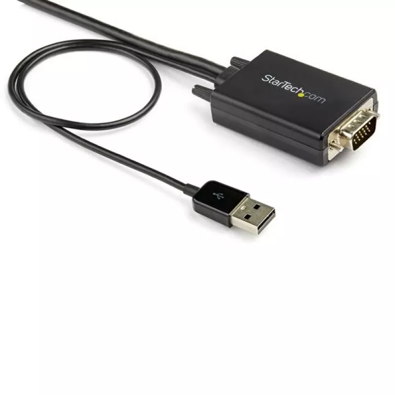 StarTech.com Cabo conversor VGA para HDMI de 2 m com suporte de áudio USB e alimentação – Cabo adaptador de vídeo analógico para digital para ligar um PC VGA a um ecrã HDMI – Cabo de monitor 1080p macho para macho