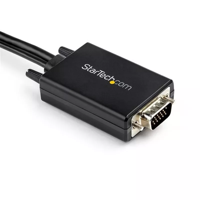 StarTech.com Cabo conversor VGA para HDMI de 2 m com suporte de áudio USB e alimentação – Cabo adaptador de vídeo analógico para digital para ligar um PC VGA a um ecrã HDMI – Cabo de monitor 1080p macho para macho