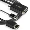 StarTech.com Cabo conversor VGA para HDMI de 2 m com suporte de áudio USB e alimentação – Cabo adaptador de vídeo analógico para digital para ligar um PC VGA a um ecrã HDMI – Cabo de monitor 1080p macho para macho